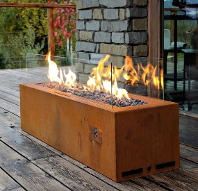 Corten Steel Fireplace